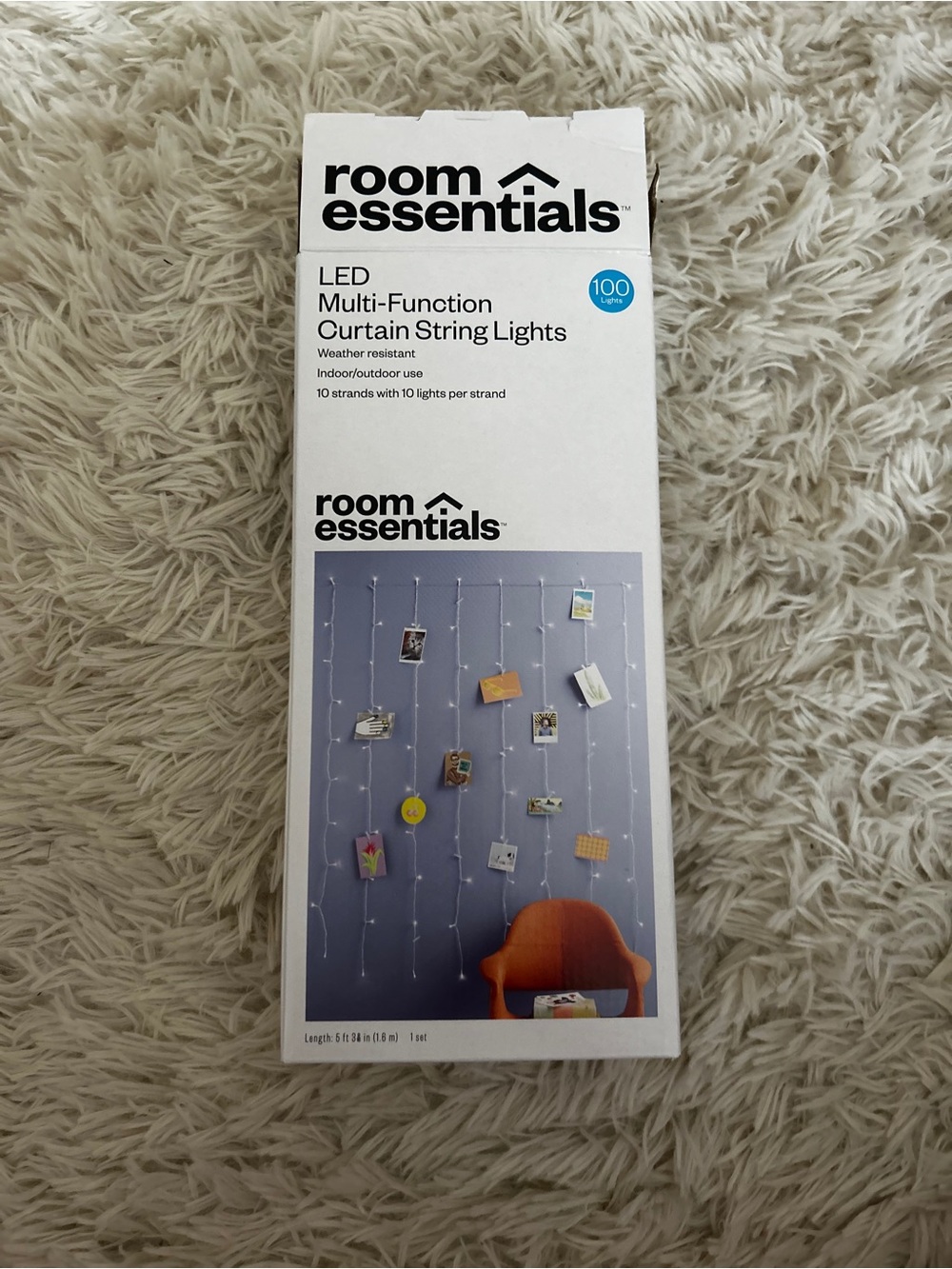Room Essentials White LED Curtain String Lights - Multi-Function